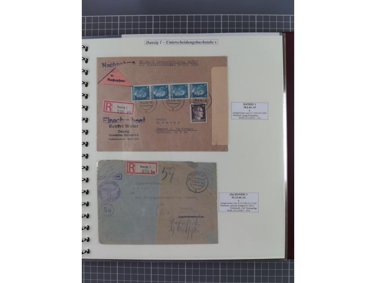 1880/1945, Postamt DANZIG: Interessante Sammlung mit über 200 Briefen, Karten und Einlieferungsscheinen etc., dabei auch etwa