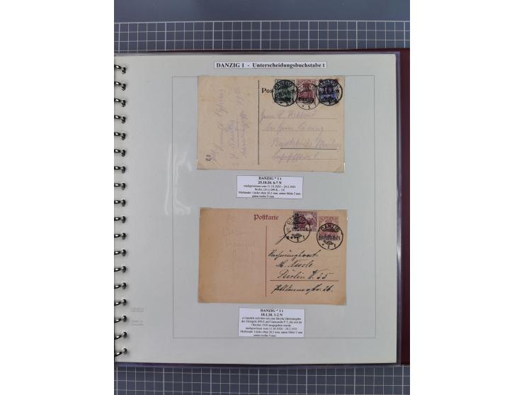 1880/1945, Postamt DANZIG: Interessante Sammlung mit über 200 Briefen, Karten und Einlieferungsscheinen etc., dabei auch etwa