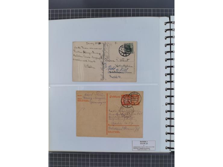 1880/1945, Postamt DANZIG: Interessante Sammlung mit über 200 Briefen, Karten und Einlieferungsscheinen etc., dabei auch etwa