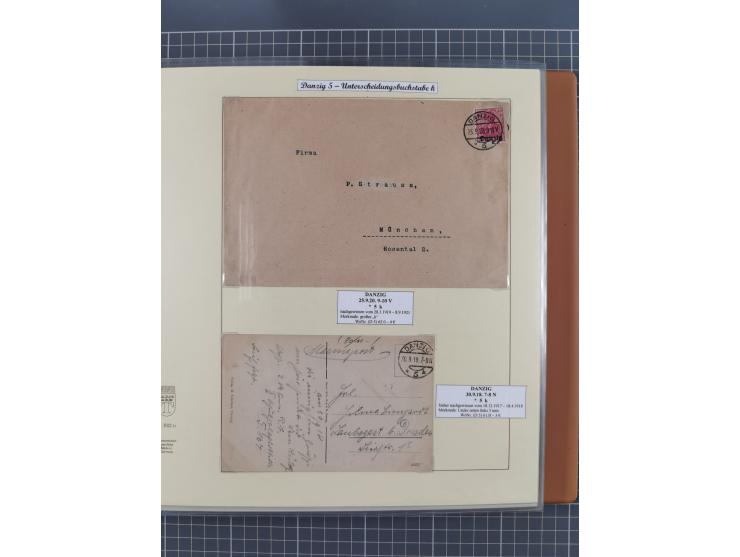 1880/1945, Postamt DANZIG: Interessante Sammlung mit über 200 Briefen, Karten und Einlieferungsscheinen etc., dabei auch etwa