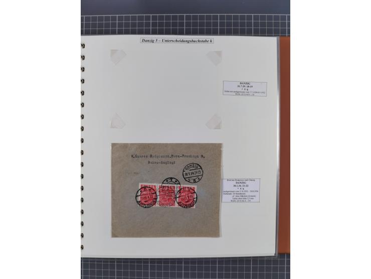 1880/1945, Postamt DANZIG: Interessante Sammlung mit über 200 Briefen, Karten und Einlieferungsscheinen etc., dabei auch etwa