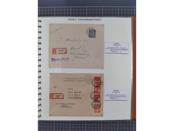 1880/1945, Postamt DANZIG: Interessante Sammlung mit über 200 Briefen, Karten und Einlieferungsscheinen etc., dabei auch etwa