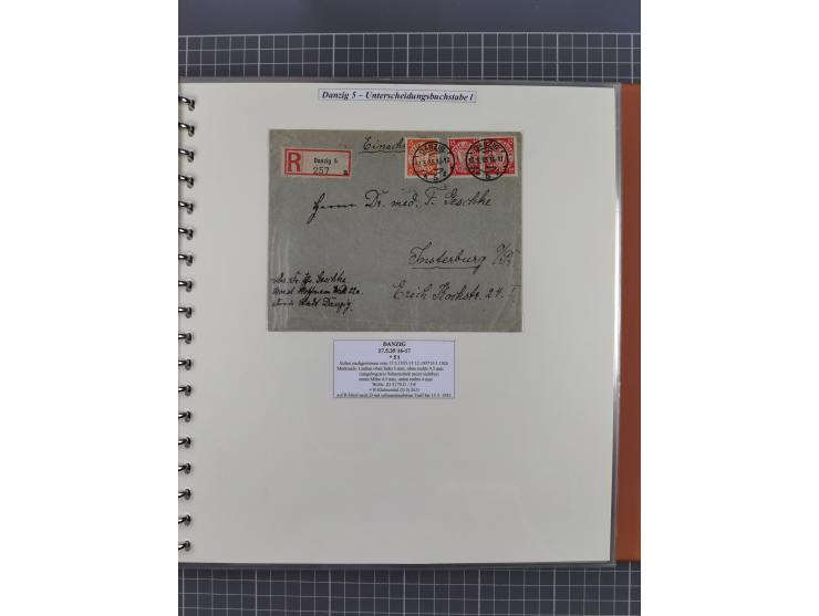 1880/1945, Postamt DANZIG: Interessante Sammlung mit über 200 Briefen, Karten und Einlieferungsscheinen etc., dabei auch etwa