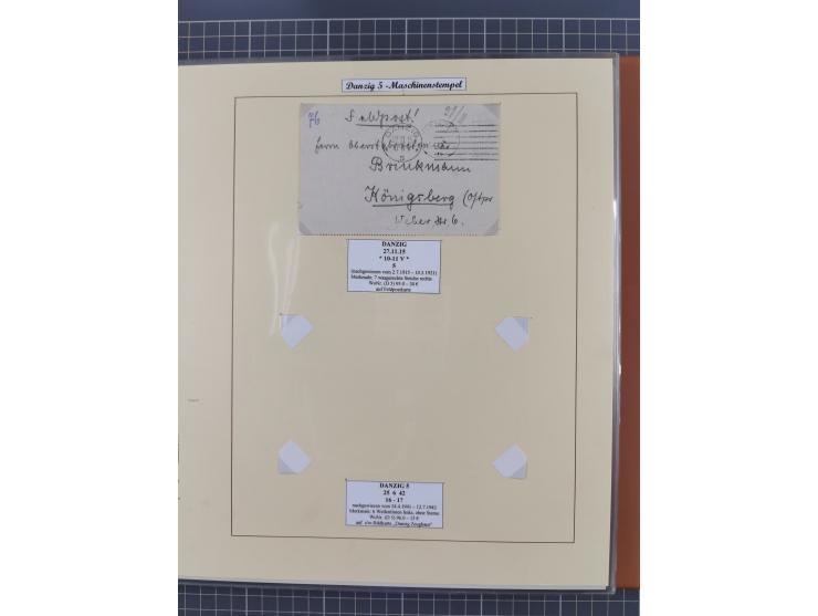 1880/1945, Postamt DANZIG: Interessante Sammlung mit über 200 Briefen, Karten und Einlieferungsscheinen etc., dabei auch etwa