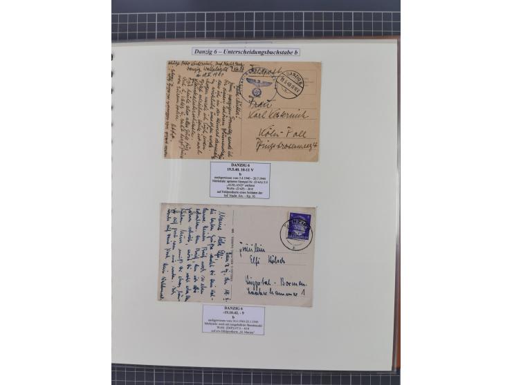1880/1945, Postamt DANZIG: Interessante Sammlung mit über 200 Briefen, Karten und Einlieferungsscheinen etc., dabei auch etwa