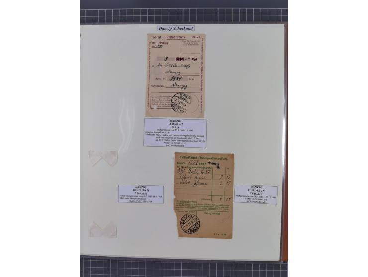 1880/1945, Postamt DANZIG: Interessante Sammlung mit über 200 Briefen, Karten und Einlieferungsscheinen etc., dabei auch etwa