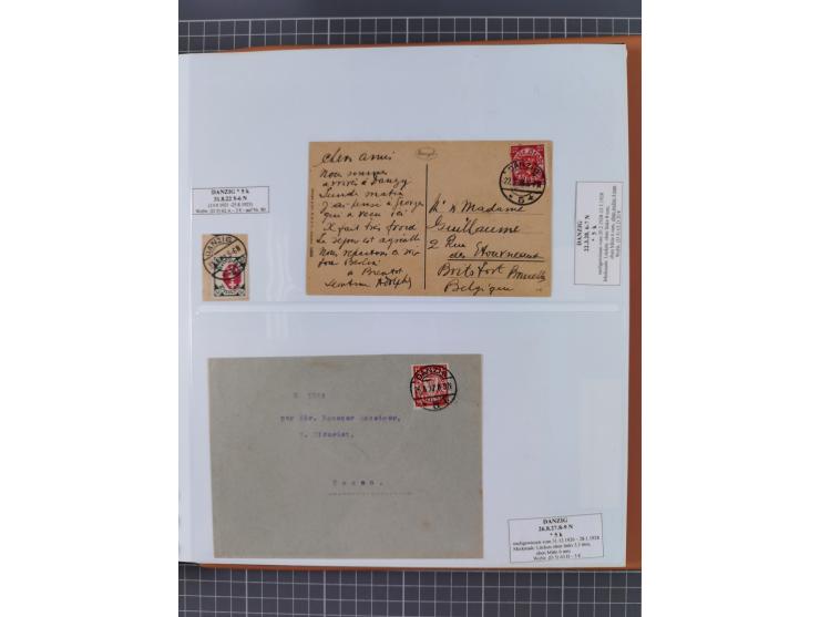1880/1945, Postamt DANZIG: Interessante Sammlung mit über 200 Briefen, Karten und Einlieferungsscheinen etc., dabei auch etwa