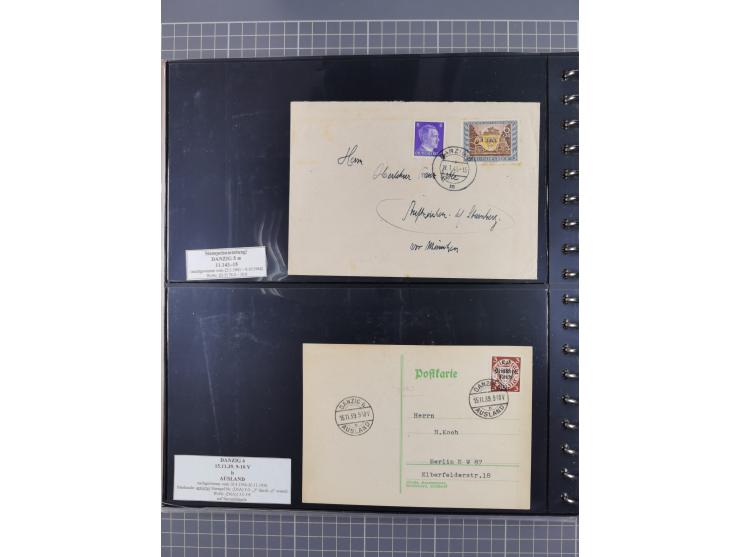 1880/1945, Postamt DANZIG: Interessante Sammlung mit über 200 Briefen, Karten und Einlieferungsscheinen etc., dabei auch etwa