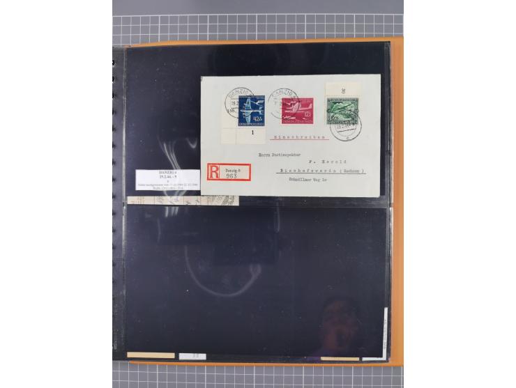 1880/1945, Postamt DANZIG: Interessante Sammlung mit über 200 Briefen, Karten und Einlieferungsscheinen etc., dabei auch etwa