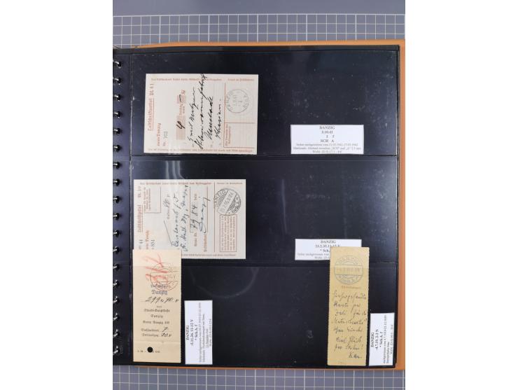 1880/1945, Postamt DANZIG: Interessante Sammlung mit über 200 Briefen, Karten und Einlieferungsscheinen etc., dabei auch etwa