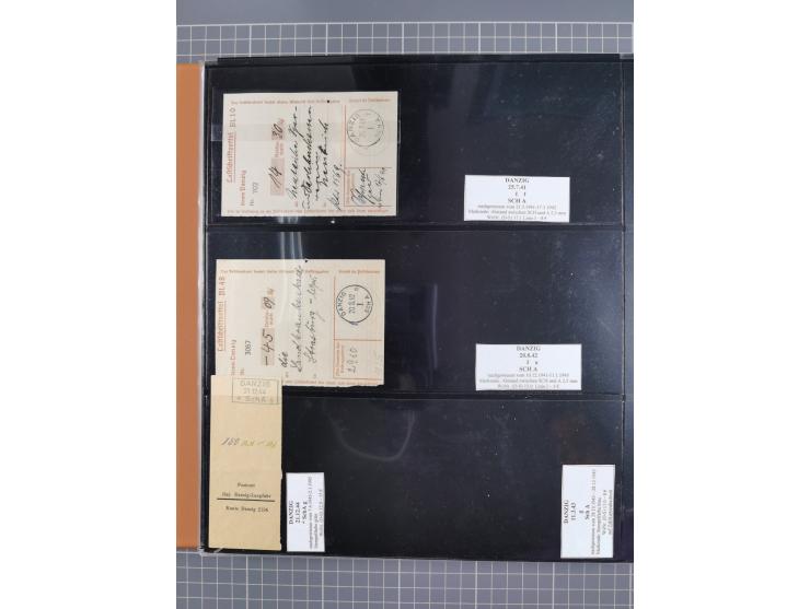 1880/1945, Postamt DANZIG: Interessante Sammlung mit über 200 Briefen, Karten und Einlieferungsscheinen etc., dabei auch etwa