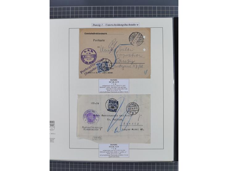 1880/1945, Postamt DANZIG: Interessante Sammlung mit über 200 Briefen, Karten und Einlieferungsscheinen etc., dabei auch etwa