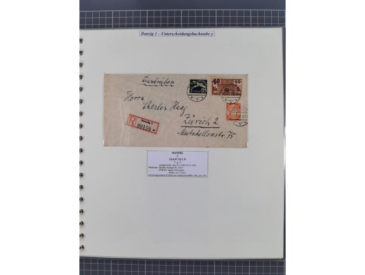 1880/1945, Postamt DANZIG: Interessante Sammlung mit über 200 Briefen, Karten und Einlieferungsscheinen etc., dabei auch etwa