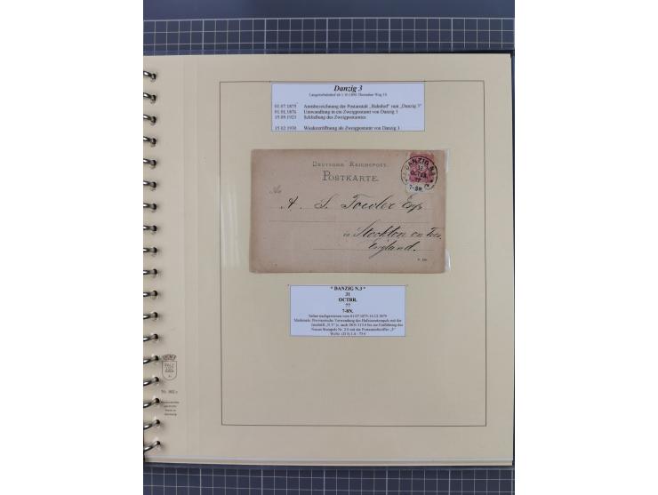 1880/1945, Postamt DANZIG: Interessante Sammlung mit über 200 Briefen, Karten und Einlieferungsscheinen etc., dabei auch etwa