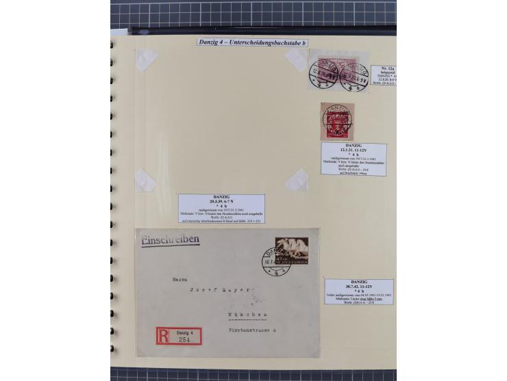 1880/1945, Postamt DANZIG: Interessante Sammlung mit über 200 Briefen, Karten und Einlieferungsscheinen etc., dabei auch etwa