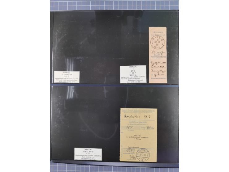 1880/1945, Postamt DANZIG: Interessante Sammlung mit über 200 Briefen, Karten und Einlieferungsscheinen etc., dabei auch etwa