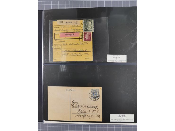 1880/1945, Postamt DANZIG: Interessante Sammlung mit über 200 Briefen, Karten und Einlieferungsscheinen etc., dabei auch etwa