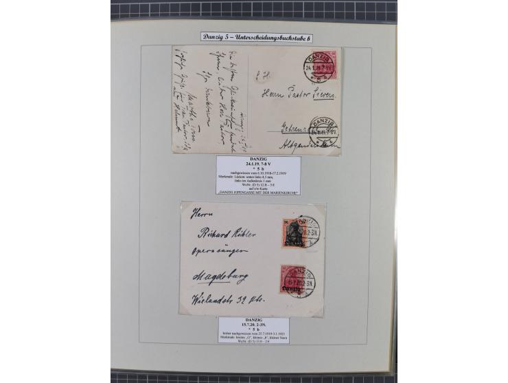 1880/1945, Postamt DANZIG: Interessante Sammlung mit über 200 Briefen, Karten und Einlieferungsscheinen etc., dabei auch etwa