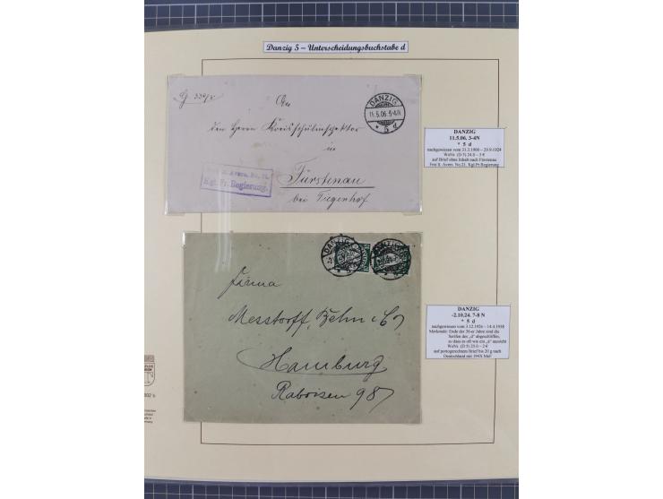 1880/1945, Postamt DANZIG: Interessante Sammlung mit über 200 Briefen, Karten und Einlieferungsscheinen etc., dabei auch etwa