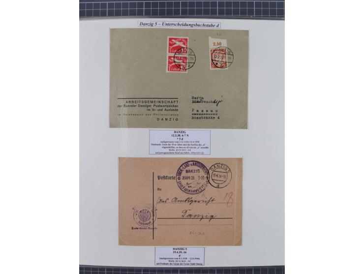1880/1945, Postamt DANZIG: Interessante Sammlung mit über 200 Briefen, Karten und Einlieferungsscheinen etc., dabei auch etwa