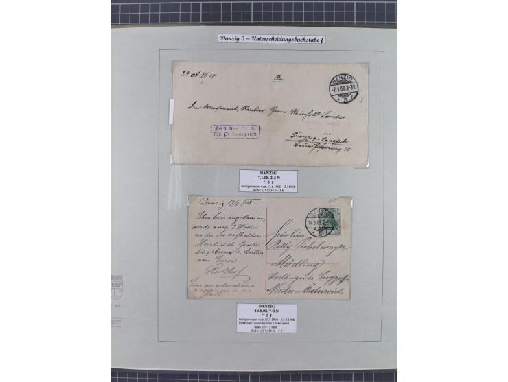 1880/1945, Postamt DANZIG: Interessante Sammlung mit über 200 Briefen, Karten und Einlieferungsscheinen etc., dabei auch etwa