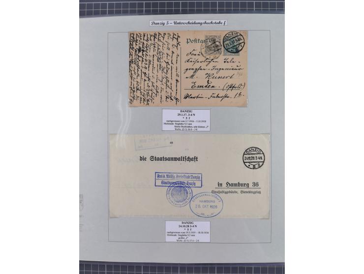1880/1945, Postamt DANZIG: Interessante Sammlung mit über 200 Briefen, Karten und Einlieferungsscheinen etc., dabei auch etwa