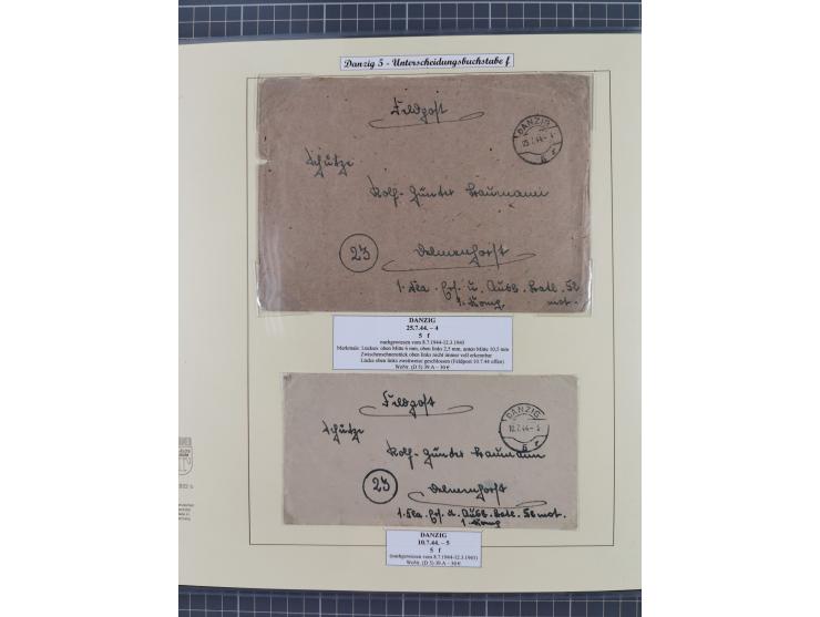 1880/1945, Postamt DANZIG: Interessante Sammlung mit über 200 Briefen, Karten und Einlieferungsscheinen etc., dabei auch etwa