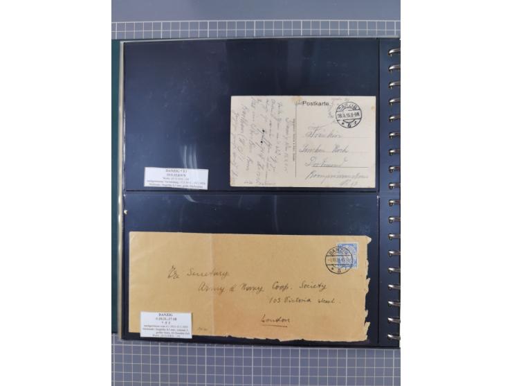 1880/1945, Postamt DANZIG: Interessante Sammlung mit über 200 Briefen, Karten und Einlieferungsscheinen etc., dabei auch etwa