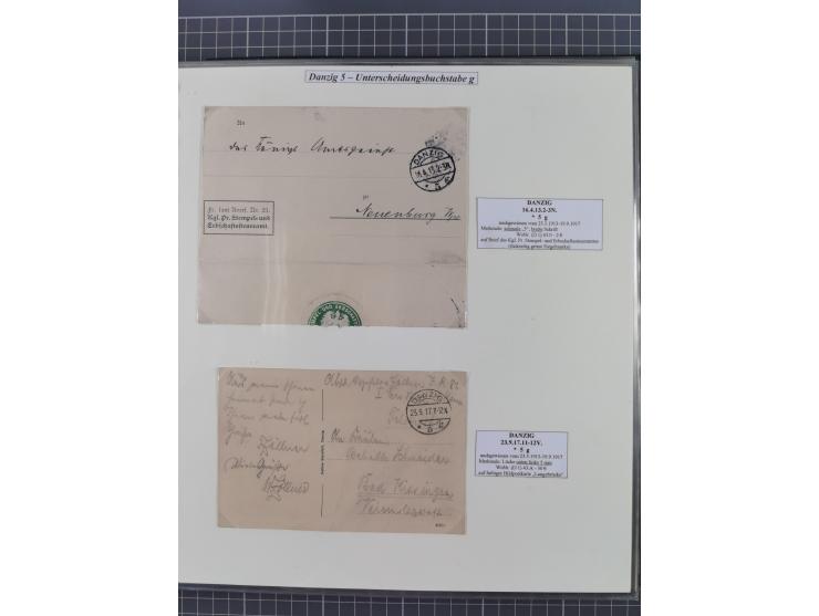 1880/1945, Postamt DANZIG: Interessante Sammlung mit über 200 Briefen, Karten und Einlieferungsscheinen etc., dabei auch etwa