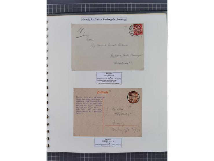 1880/1945, Postamt DANZIG: Interessante Sammlung mit über 200 Briefen, Karten und Einlieferungsscheinen etc., dabei auch etwa