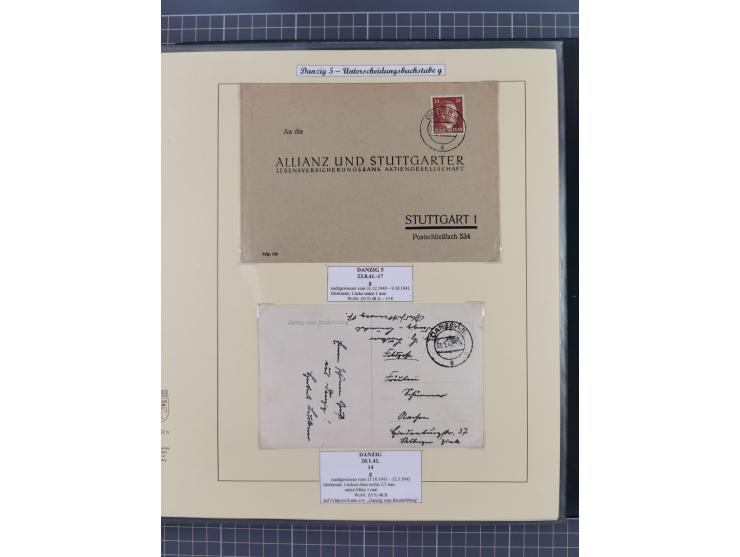 1880/1945, Postamt DANZIG: Interessante Sammlung mit über 200 Briefen, Karten und Einlieferungsscheinen etc., dabei auch etwa