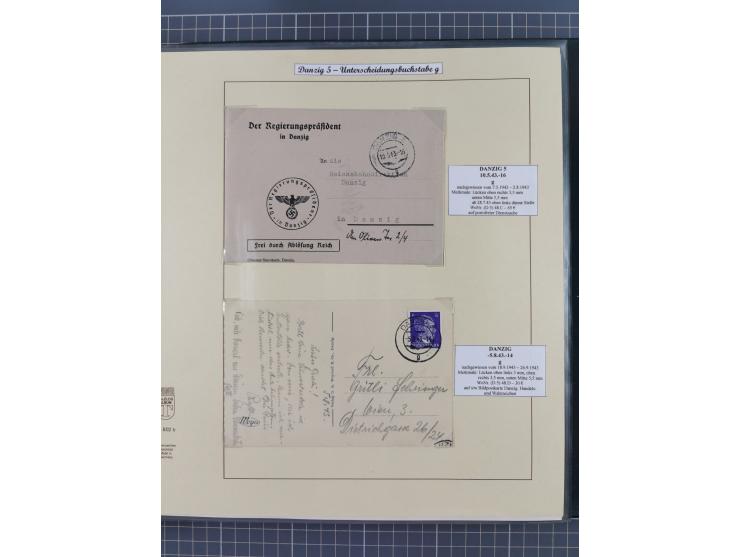 1880/1945, Postamt DANZIG: Interessante Sammlung mit über 200 Briefen, Karten und Einlieferungsscheinen etc., dabei auch etwa