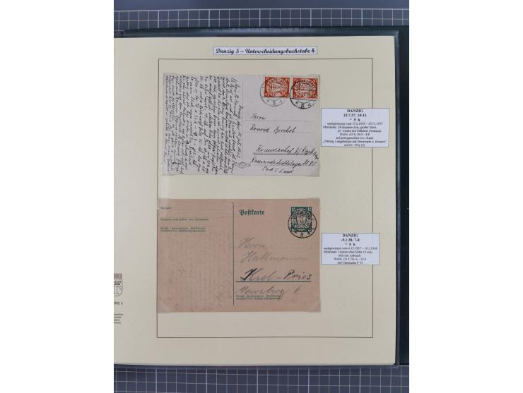 1880/1945, Postamt DANZIG: Interessante Sammlung mit über 200 Briefen, Karten und Einlieferungsscheinen etc., dabei auch etwa