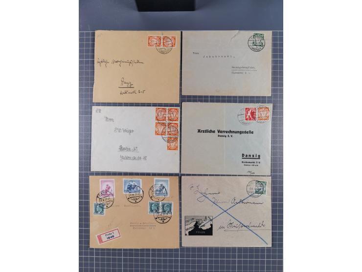 1880/1944(ca.), interessante Partie mit über 700 Briefen und Karten, dabei Vorphila, Brustschilde und Pfennig/Pfennige, außer