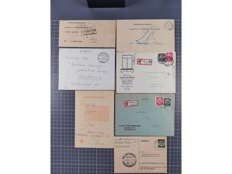 1880/1944(ca.), interessante Partie mit über 700 Briefen und Karten, dabei Vorphila, Brustschilde und Pfennig/Pfennige, außer