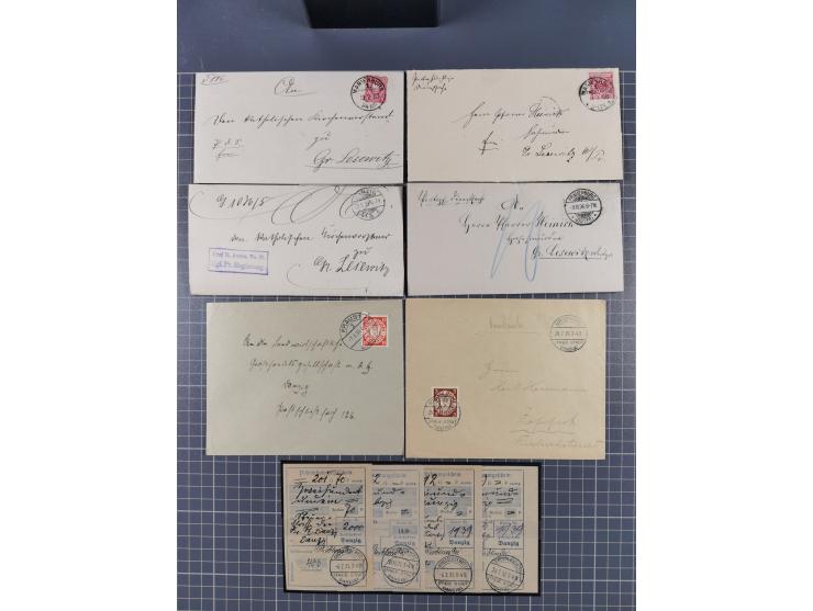 1880/1944(ca.), interessante Partie mit über 700 Briefen und Karten, dabei Vorphila, Brustschilde und Pfennig/Pfennige, außer