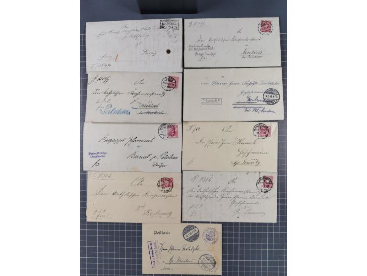 1880/1944(ca.), interessante Partie mit über 700 Briefen und Karten, dabei Vorphila, Brustschilde und Pfennig/Pfennige, außer