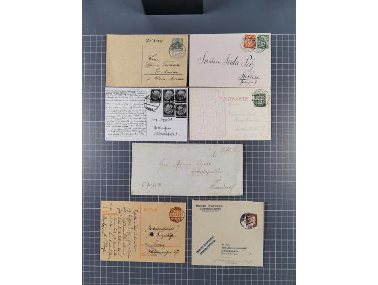 1880/1944(ca.), interessante Partie mit über 700 Briefen und Karten, dabei Vorphila, Brustschilde und Pfennig/Pfennige, außer
