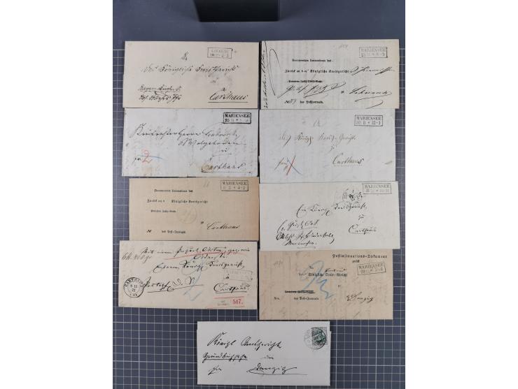 1880/1944(ca.), interessante Partie mit über 700 Briefen und Karten, dabei Vorphila, Brustschilde und Pfennig/Pfennige, außer