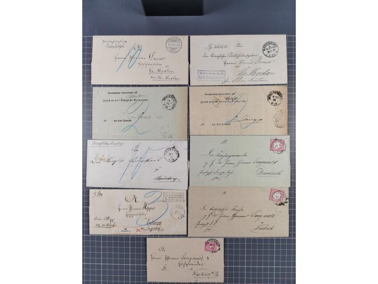 1880/1944(ca.), interessante Partie mit über 700 Briefen und Karten, dabei Vorphila, Brustschilde und Pfennig/Pfennige, außer