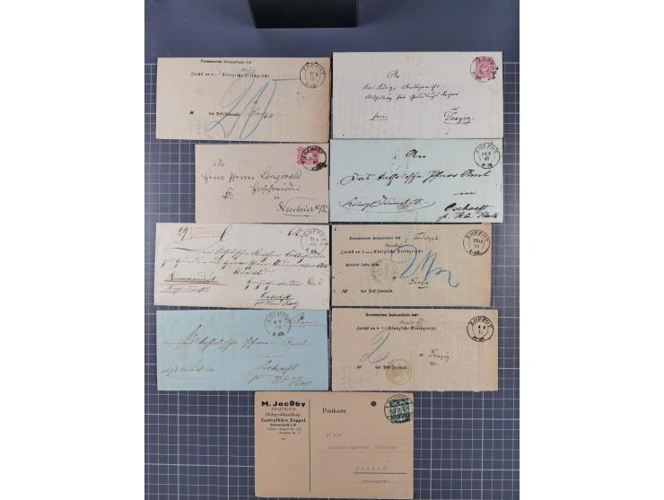 1880/1944(ca.), interessante Partie mit über 700 Briefen und Karten, dabei Vorphila, Brustschilde und Pfennig/Pfennige, außer