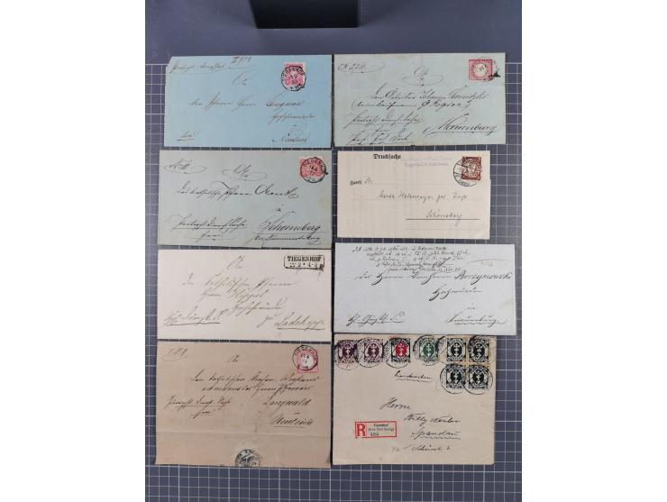 1880/1944(ca.), interessante Partie mit über 700 Briefen und Karten, dabei Vorphila, Brustschilde und Pfennig/Pfennige, außer
