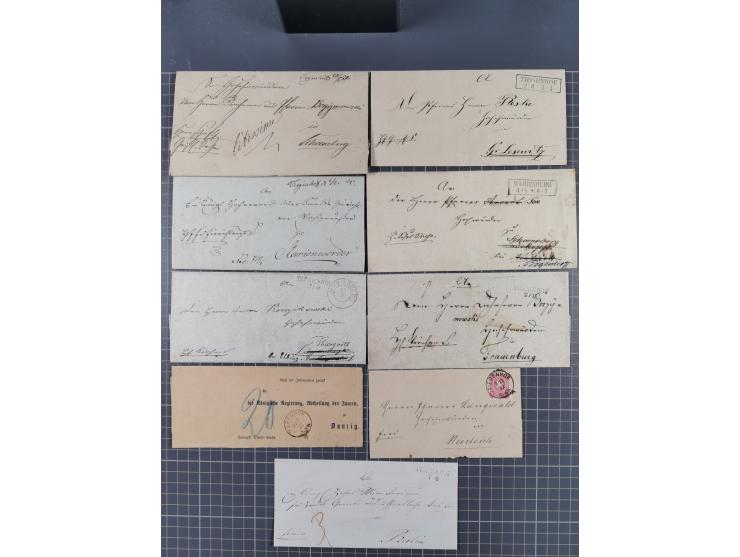 1880/1944(ca.), interessante Partie mit über 700 Briefen und Karten, dabei Vorphila, Brustschilde und Pfennig/Pfennige, außer