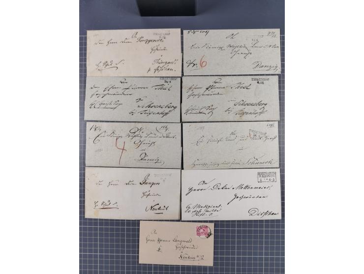 1880/1944(ca.), interessante Partie mit über 700 Briefen und Karten, dabei Vorphila, Brustschilde und Pfennig/Pfennige, außer