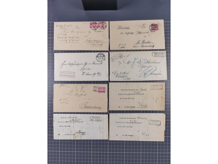 1880/1944(ca.), interessante Partie mit über 700 Briefen und Karten, dabei Vorphila, Brustschilde und Pfennig/Pfennige, außer