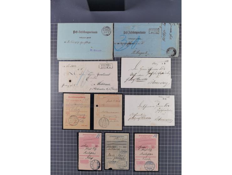 1880/1944(ca.), interessante Partie mit über 700 Briefen und Karten, dabei Vorphila, Brustschilde und Pfennig/Pfennige, außer
