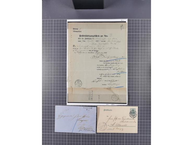 1880/1944(ca.), interessante Partie mit über 700 Briefen und Karten, dabei Vorphila, Brustschilde und Pfennig/Pfennige, außer