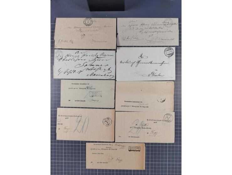 1880/1944(ca.), interessante Partie mit über 700 Briefen und Karten, dabei Vorphila, Brustschilde und Pfennig/Pfennige, außer