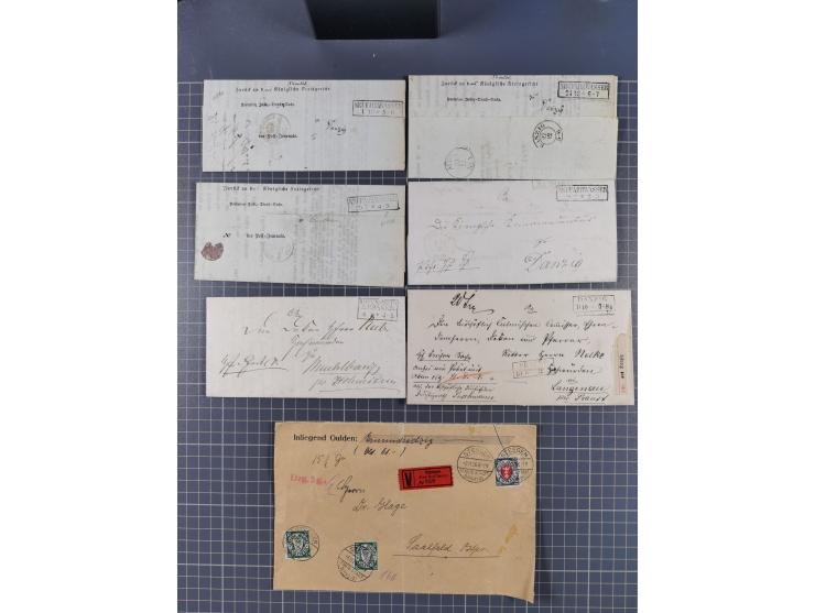 1880/1944(ca.), interessante Partie mit über 700 Briefen und Karten, dabei Vorphila, Brustschilde und Pfennig/Pfennige, außer