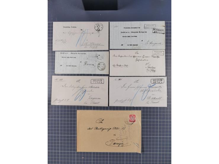 1880/1944(ca.), interessante Partie mit über 700 Briefen und Karten, dabei Vorphila, Brustschilde und Pfennig/Pfennige, außer
